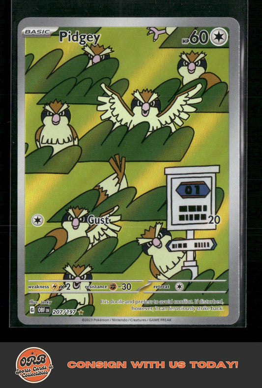 Pidgey SV03: Obsidian Flames #207/197 - Front