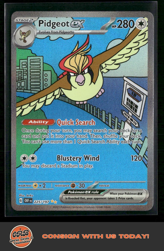 Pidgeot ex SV03: Obsidian Flames #225/197 - Front