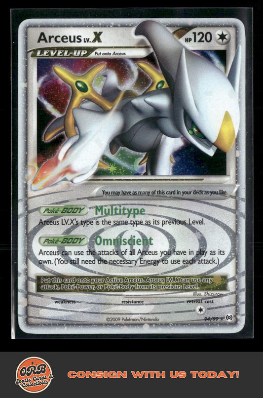 Arceus Lv.X (94) Arceus #94/99 - Front