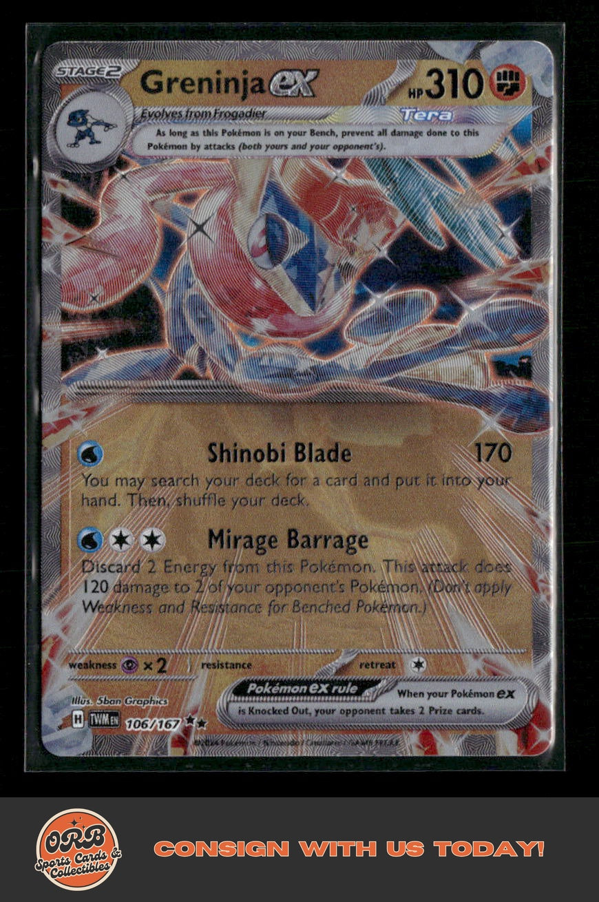 Greninja ex (GameStop Metal Card) Miscellaneous Cards & Products #106/167 - Front