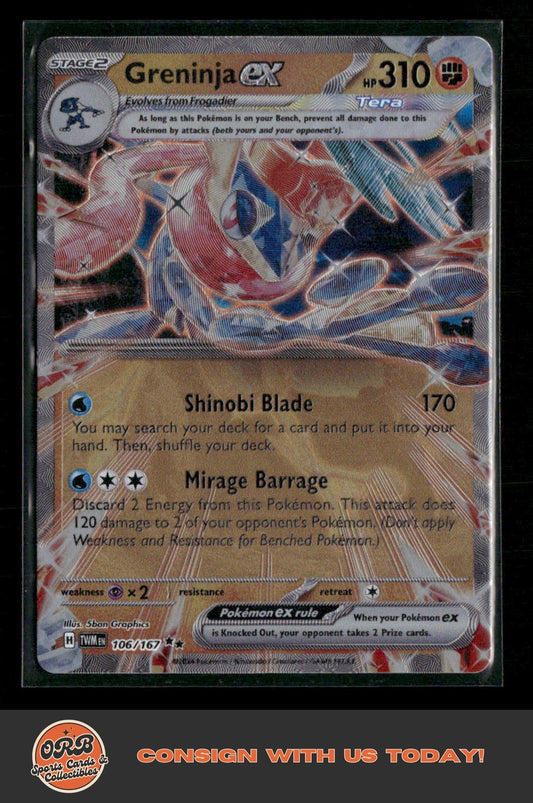 Greninja ex (GameStop Metal Card) Miscellaneous Cards & Products #106/167 - Front