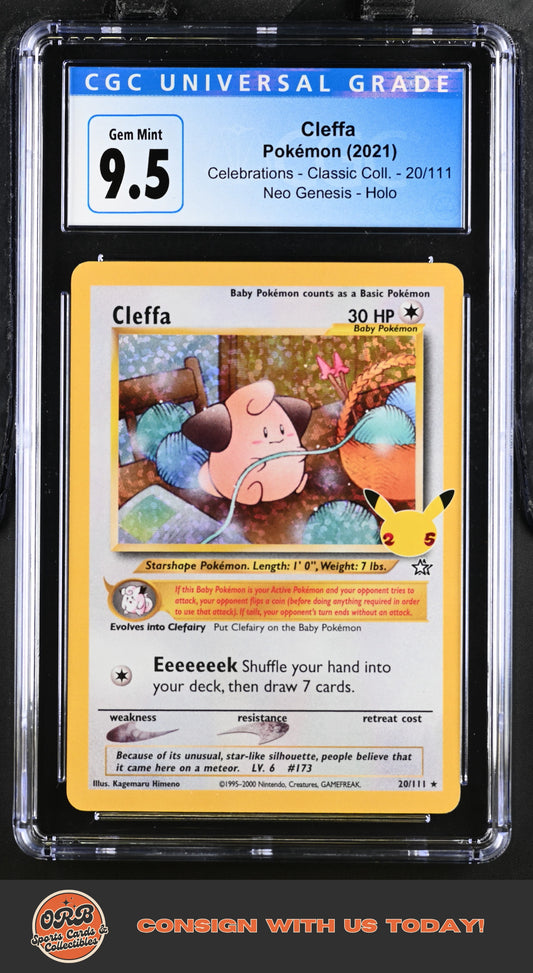 Cleffa 2021 Celebrations - Classic Coll. #20/111 CGC 9.5 - Front