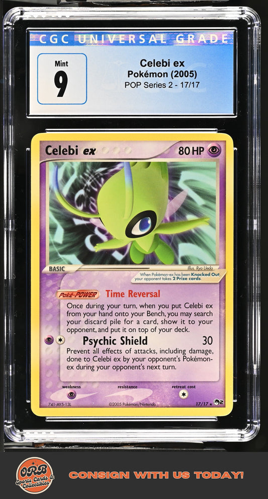 Celebi ex 2005 POP Series 2 #17/17 CGC 9 - Front