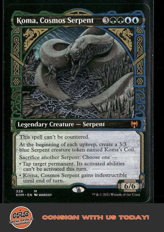 Koma, Cosmos Serpent (Showcase) Kaldheim #326 - Front