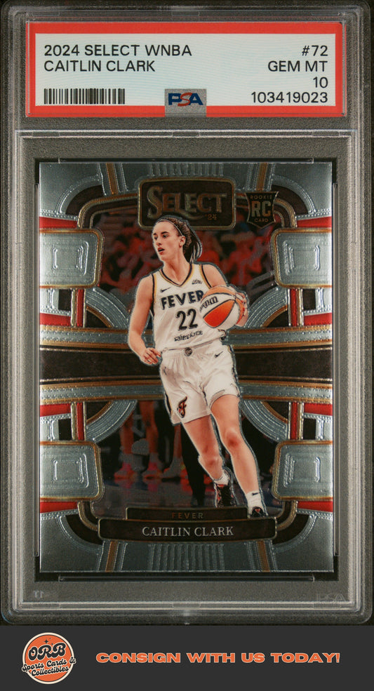 Caitlin Clark 2024 Panini Select Wnba #72 PSA 10 - Front