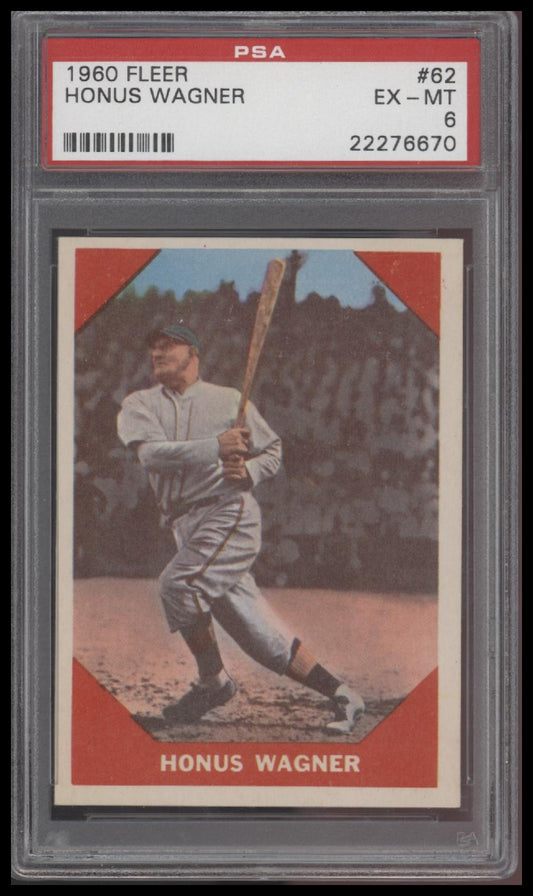 Honus Wagner 1960 Fleer #62 PSA 6 - Front