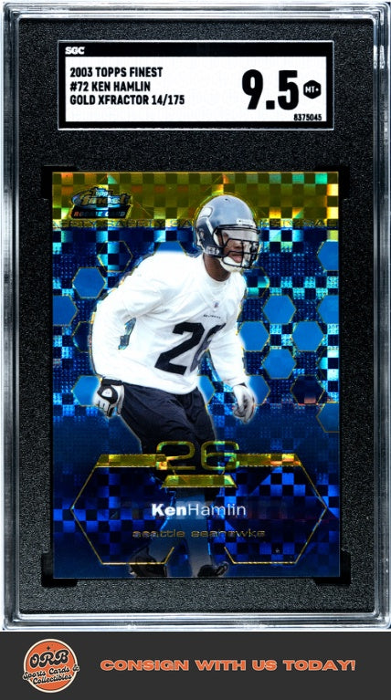 Ken Hamlin 2003 Topps Finest #72 Gold Xfractor SGC 9.5 - Front