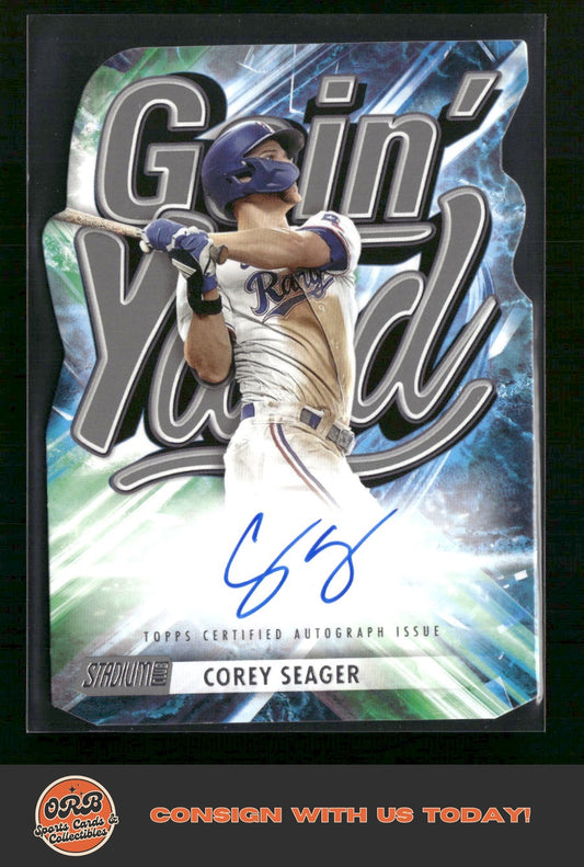 Corey Seager 2024 Stadium Club #GYA-CS Goin' Yard Autographs /25 - Front