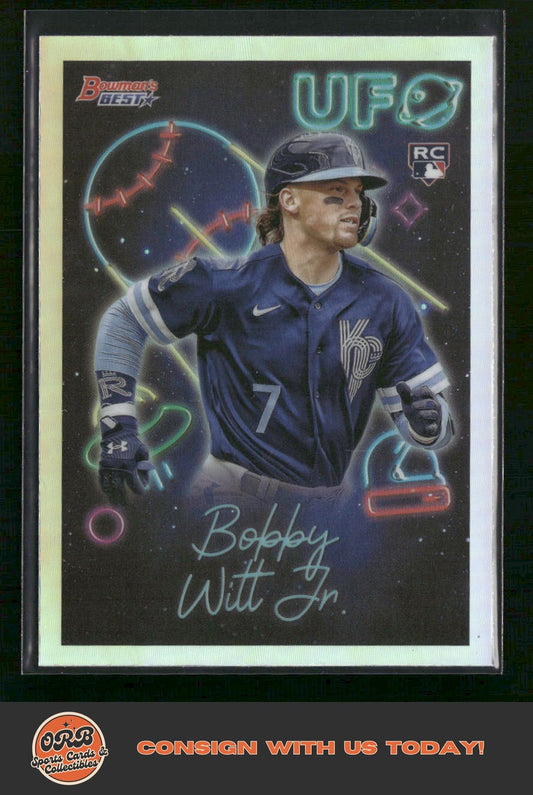 Bobby Witt Jr. 2022 Bowman's Best #UFO-12 UFO Lava Refractor #/50 - Front