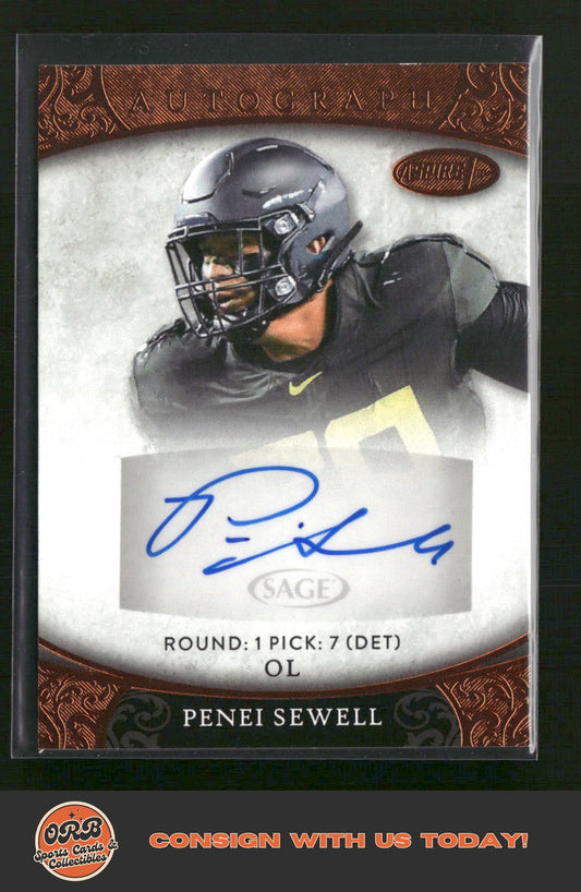 Penei Sewell 2021 SAGE Aspire #ASP-109 Bronze - Front