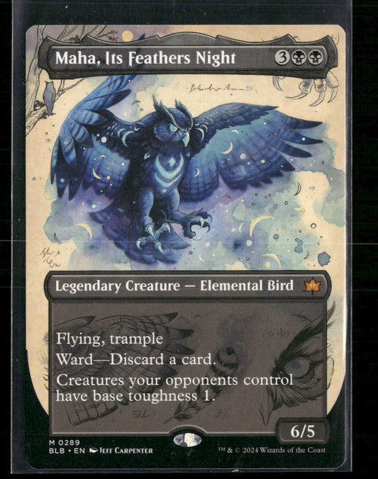 Maha, Its Feathers Night (Borderless) Bloomburrow #289 - Front