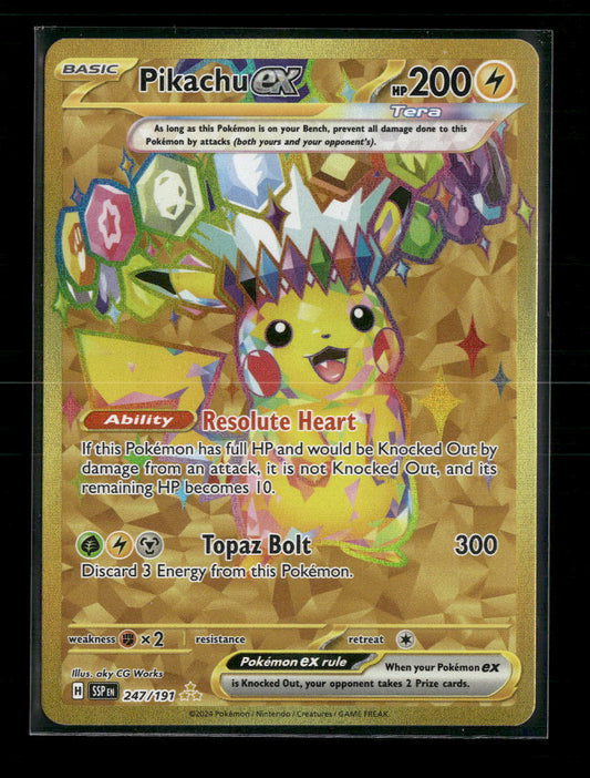Pikachu ex SV08: Surging Sparks #247/191 - Front