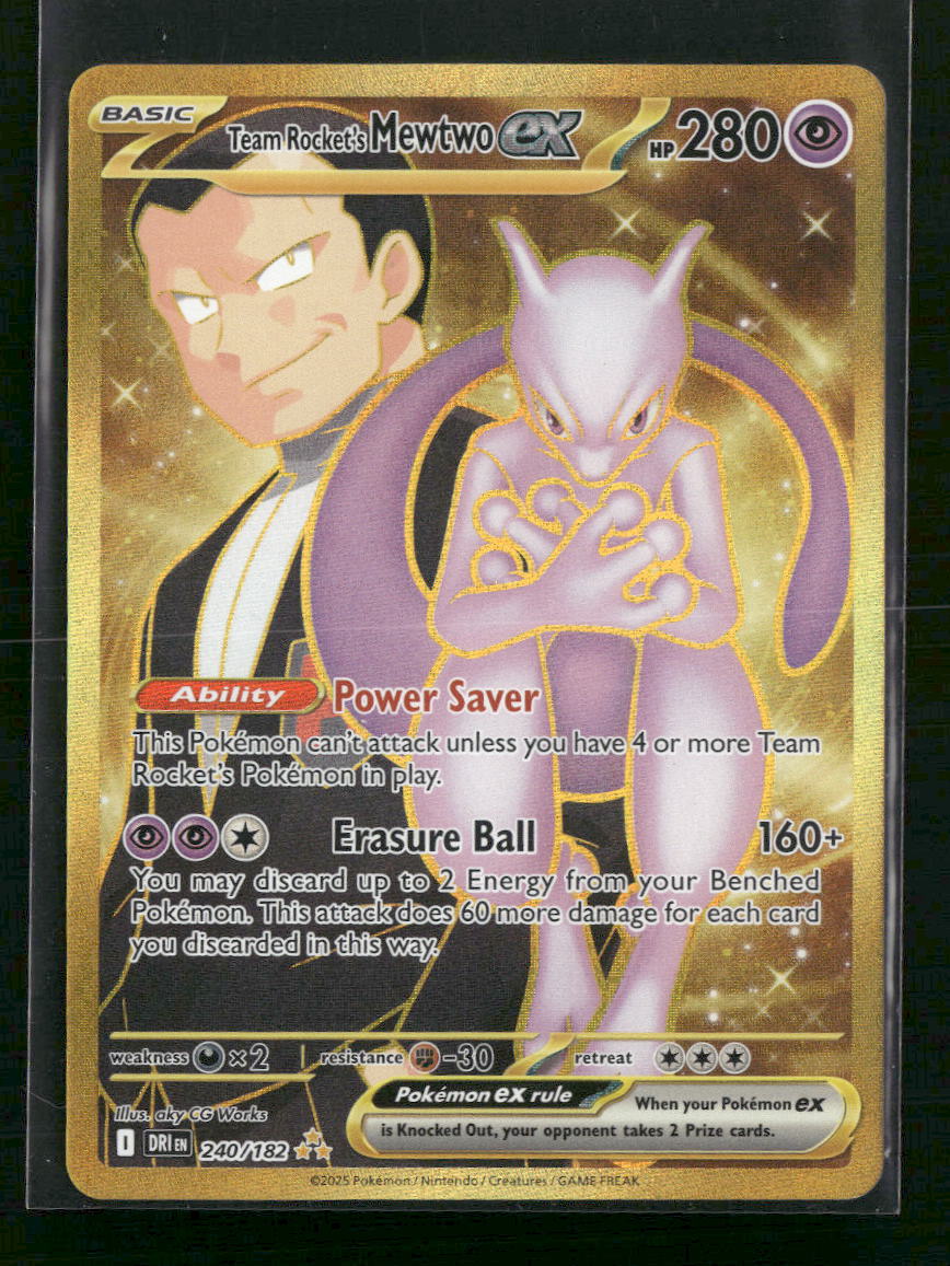 Team Rocket's Mewtwo ex SV10: Destined Rivals #240/182 - Front