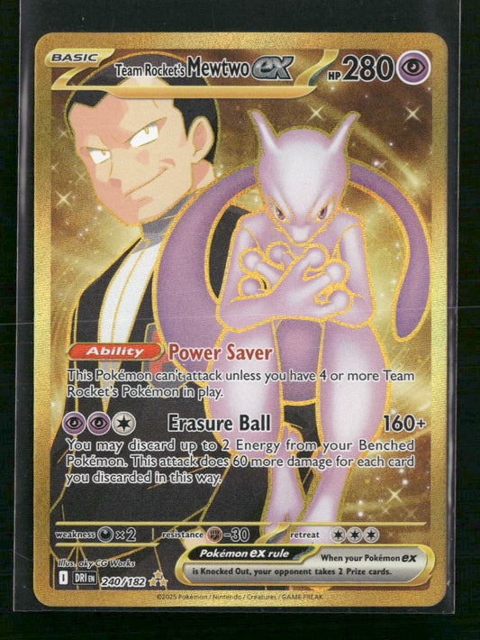 Team Rocket's Mewtwo ex SV10: Destined Rivals #240/182 - Front