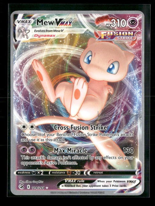 Mew VMAX SWSH08: Fusion Strike #114/264 - Front