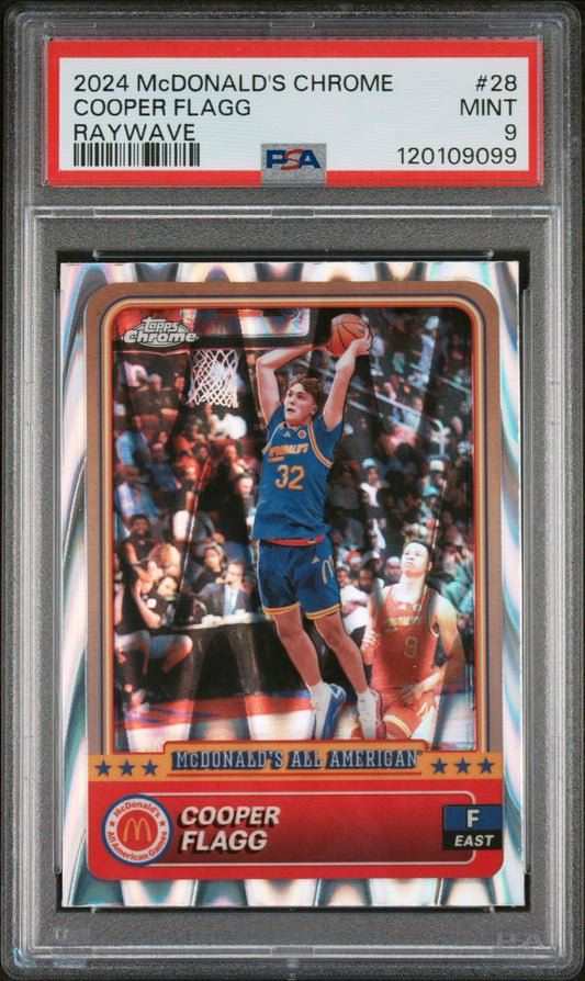 Cooper Flagg 2024 Topps Chrome Mcdonald'S All American #28 Raywave PSA 9 - Front