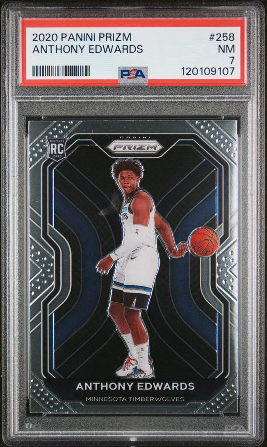 Anthony Edwards 2020 Panini Prizm #258 PSA 7 - Front