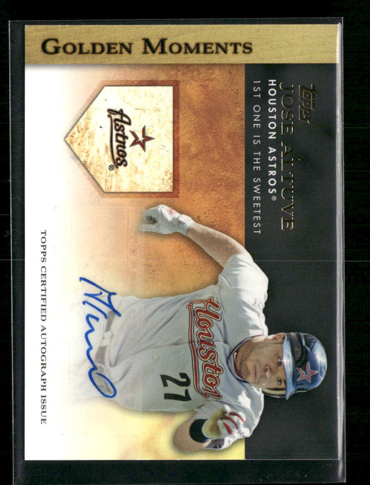 Jose Altuve 2012 Topps #GMA-JA Golden Moments Autographs - Front