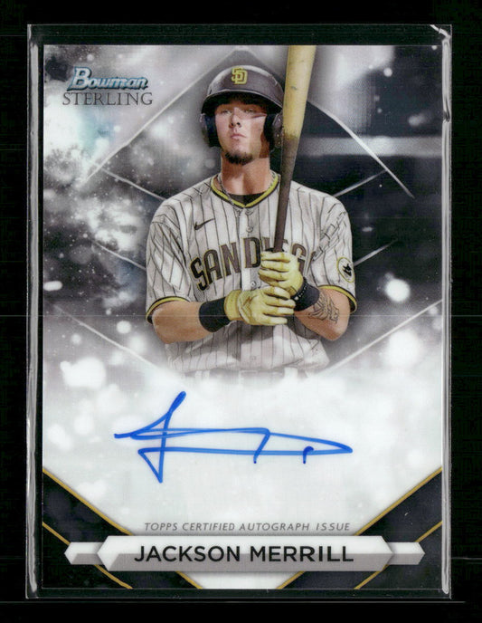 Jackson Merrill 2023 Bowman Sterling #PA-JML Prospect Autographs - Front