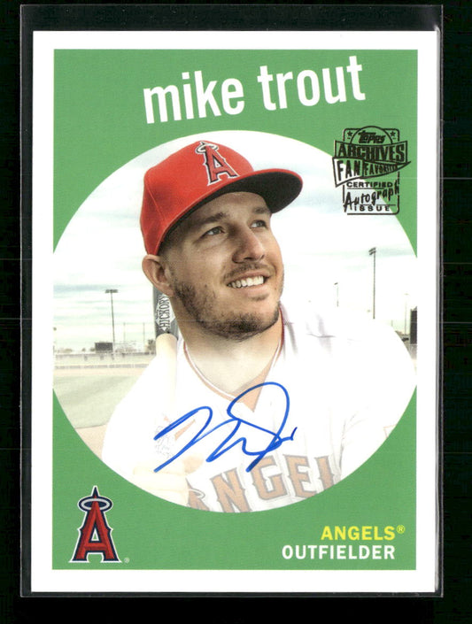 2023 Mike Trout #/35 Topps Archives Autographed 59FF-MT Angels - Front