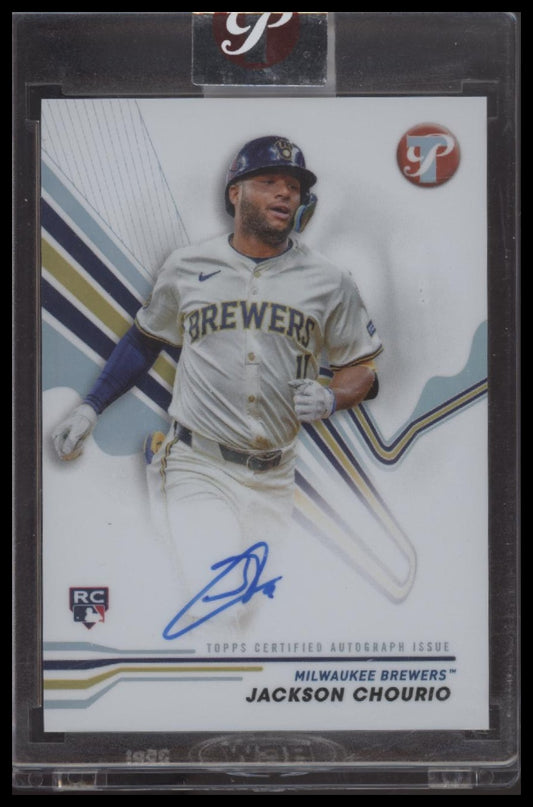 Jackson Chourio 2024 Topps Pristine #PA-JCH Pristine Autographs - Front