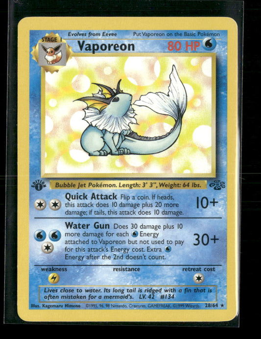 Vaporeon (28) Jungle #28/64 - Front