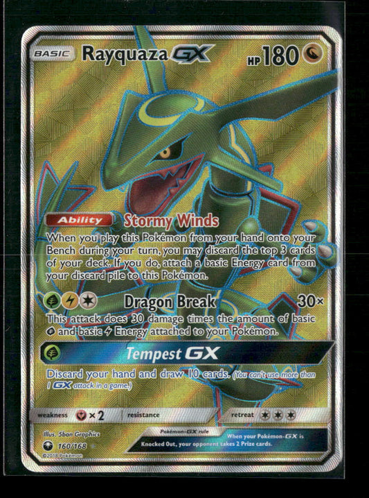 Rayquaza GX (Full Art) SM - Celestial Storm #160/168 - Front