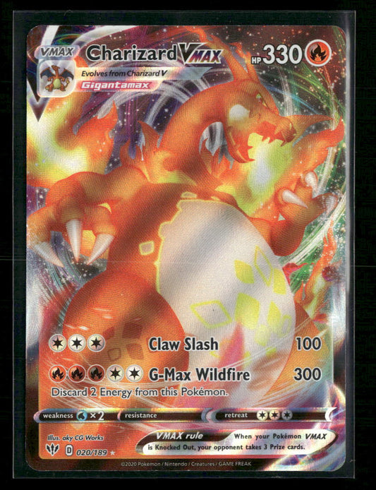 Charizard VMAX SWSH03: Darkness Ablaze #020/189 - Front