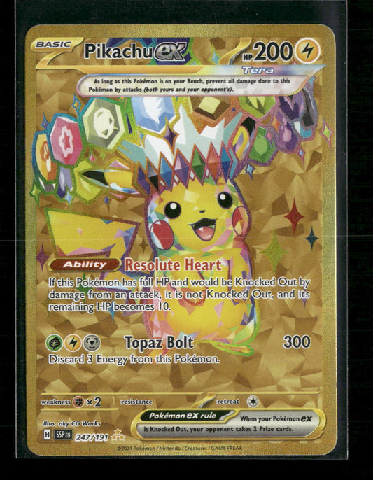 Pikachu ex SV08: Surging Sparks #247/191 - Front