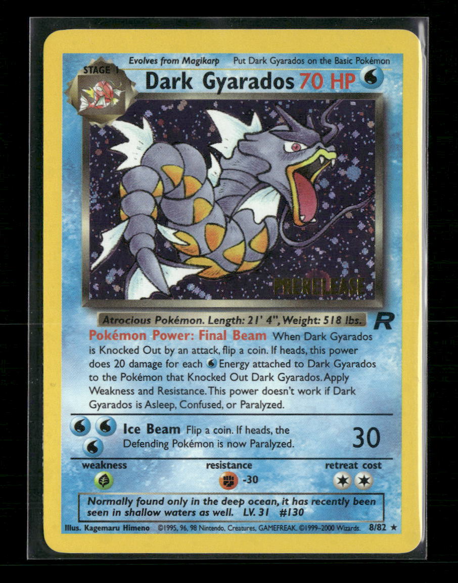 Dark Gyarados (Prerelease) WoTC Promo #08/82 - Front