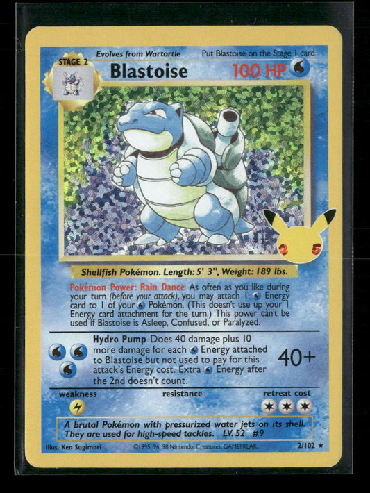 Blastoise Celebrations: Classic Collection #2/102 - Front