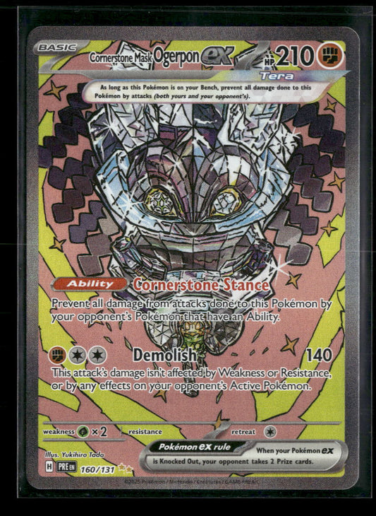 Cornerstone Mask Ogerpon ex SV: Prismatic Evolutions #160/131 - Front