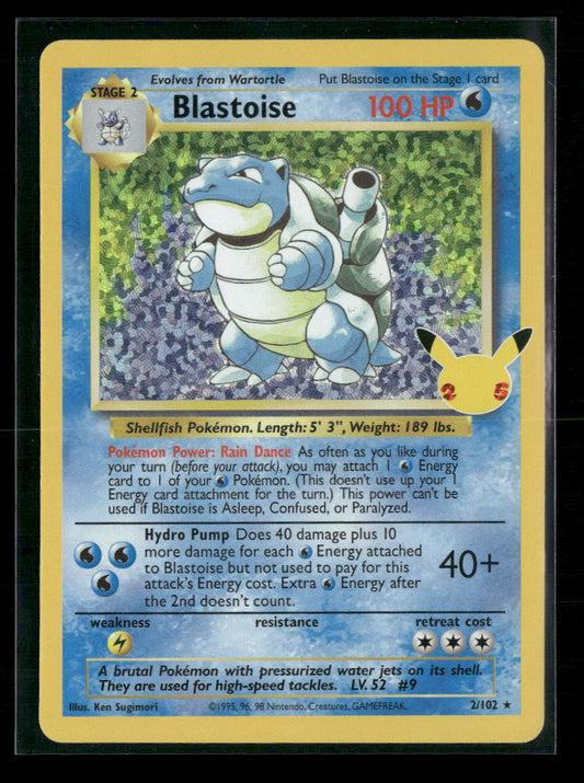 Blastoise Celebrations: Classic Collection #2/102 - Front
