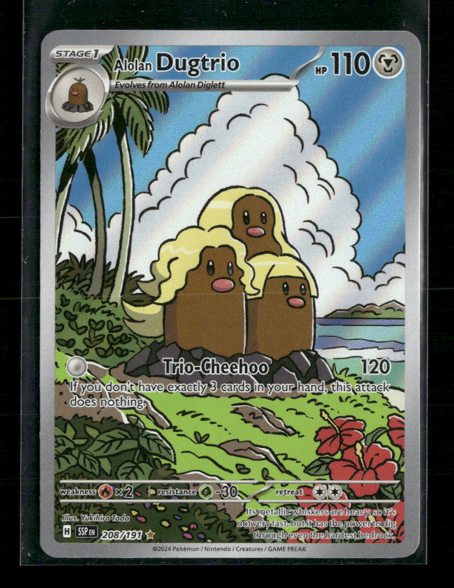 Alolan Dugtrio SV08: Surging Sparks #208/191 - Front