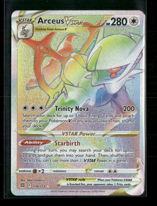 Arceus VSTAR (Secret) (176) SWSH09: Brilliant Stars #176/172 - Front