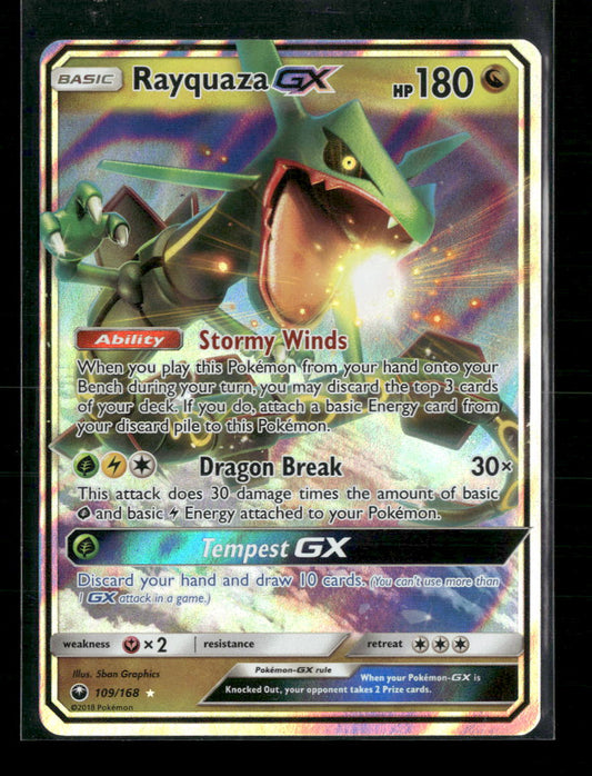 Rayquaza GX SM - Celestial Storm #109/168 - Front