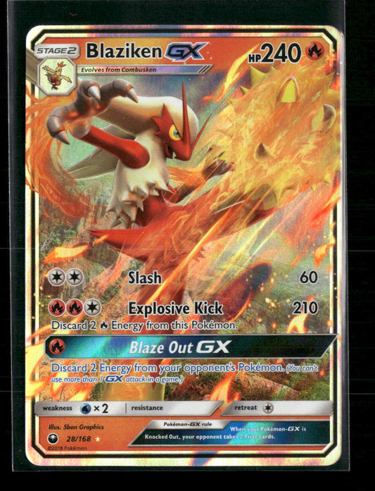 Blaziken GX SM - Celestial Storm #28/168 - Front