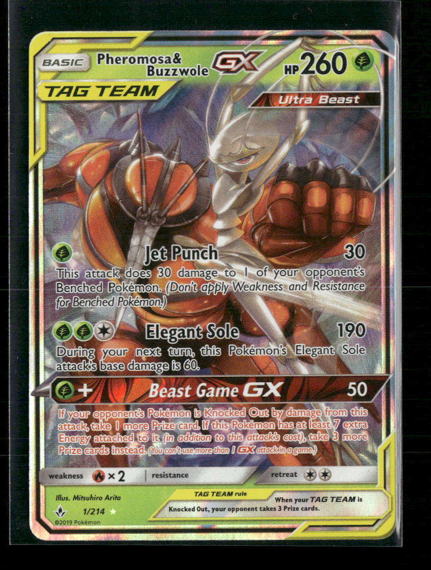 Pheromosa & Buzzwole GX SM - Unbroken Bonds #1/214 - Front