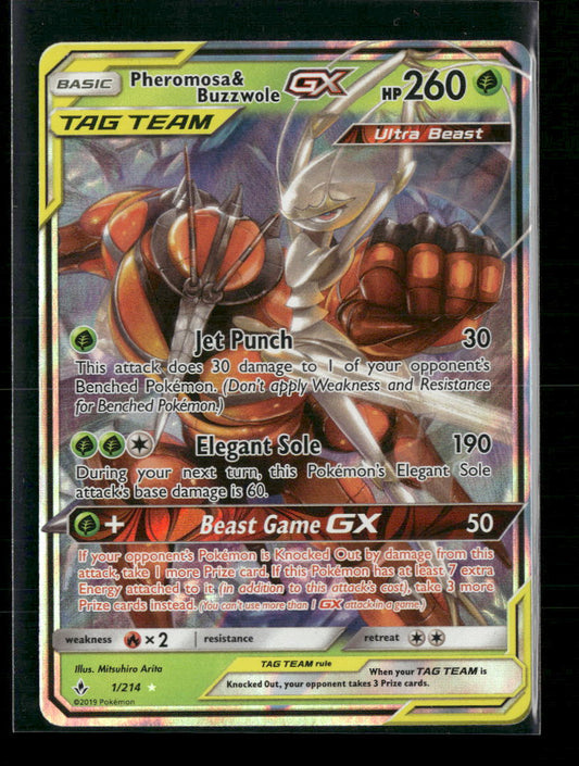 Pheromosa & Buzzwole GX SM - Unbroken Bonds #1/214 - Front