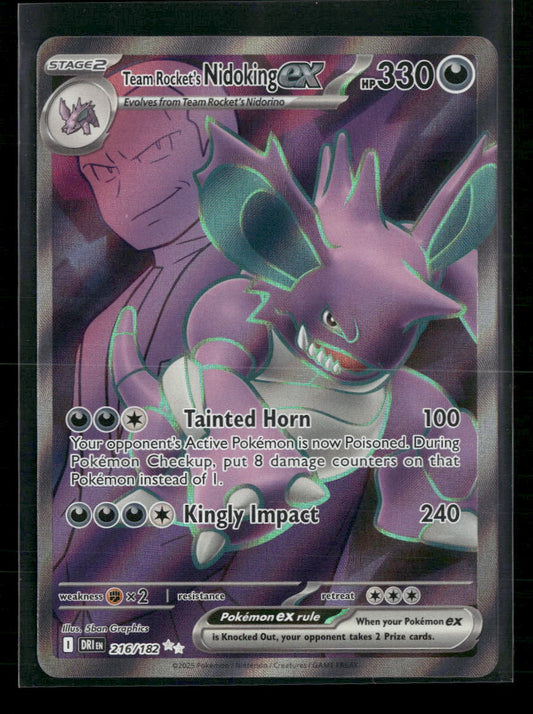 Team Rocket's Nidoking ex SV10: Destined Rivals #216/182 - Front