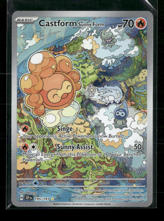 Castform Sunny Form SV08: Surging Sparks #195/191 - Front