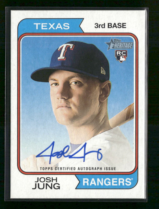 Josh Jung 2023 Topps Heritage #ROA-JJ Real One Autographs - Front
