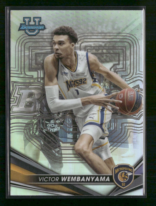 Victor Wembanyama 2022-23 Bowman University Best #51 Refractors - Front