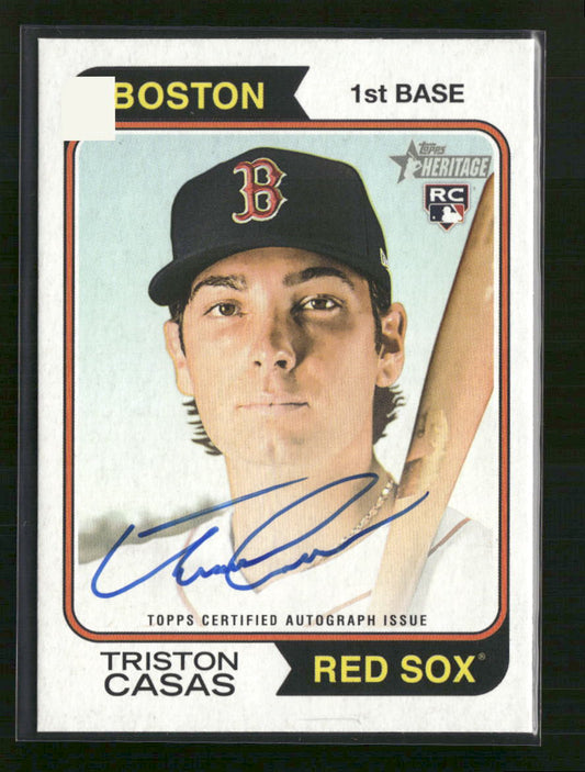 Triston Casas 2023 Topps Heritage #ROA-TC Real One Autographs - Front