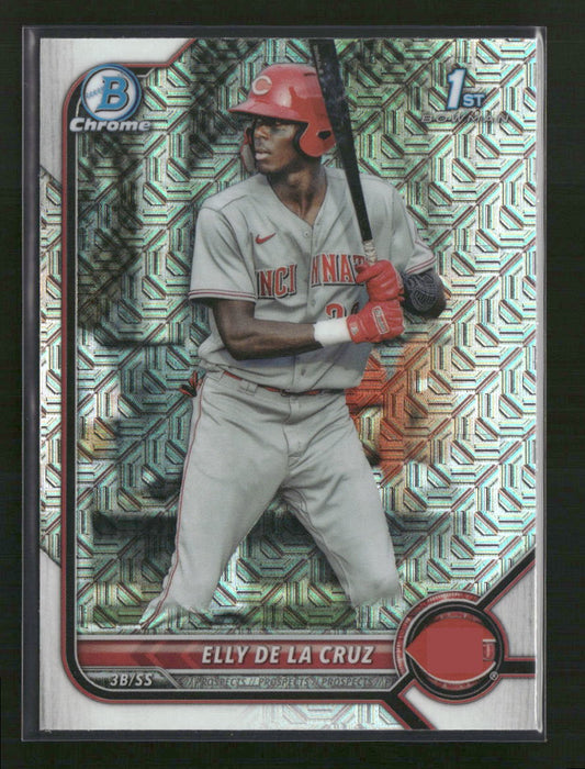 Elly De La Cruz 2022 Bowman #BCP-50 Chrome Prospects Mojo Refractors - Front
