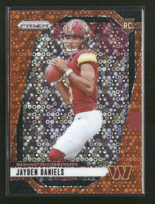 Jayden Daniels 2024 Panini Prizm #347 Orange Disco Prizm - Front