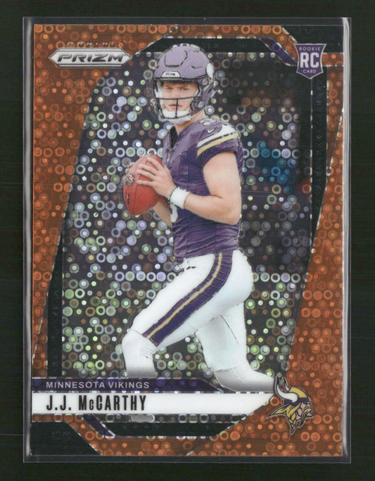 J.J. McCarthy 2024 Panini Prizm #400 Orange Disco Prizm - Front