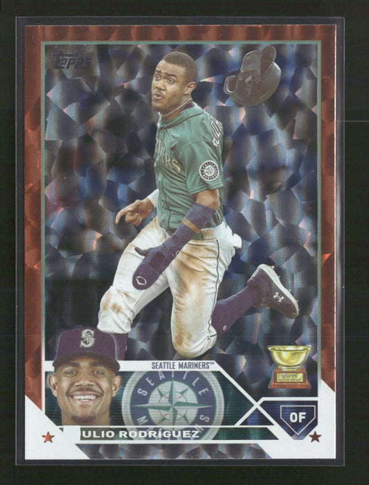Julio Rodríguez 2023 Topps #330 Orange Foil #/299 - Front