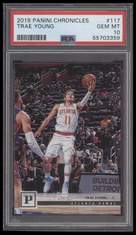 Trae Young 2019 Panini Chronicles #117 PSA 10 - Front