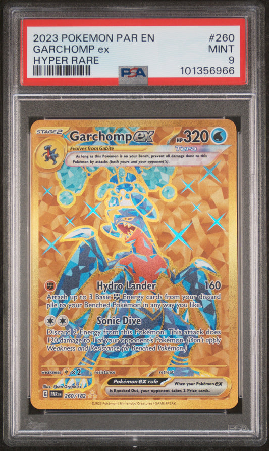 Garchomp Ex 2023 Pokemon Par En-Paradox Rift #260 Hyper Rare PSA 9 - Front